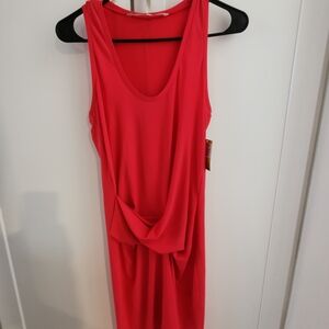 RACHEL Rachel Roy Vibrant Red Midi Dress